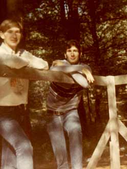 Barry Hampson shows Craig Sockel the correct way of goofing 